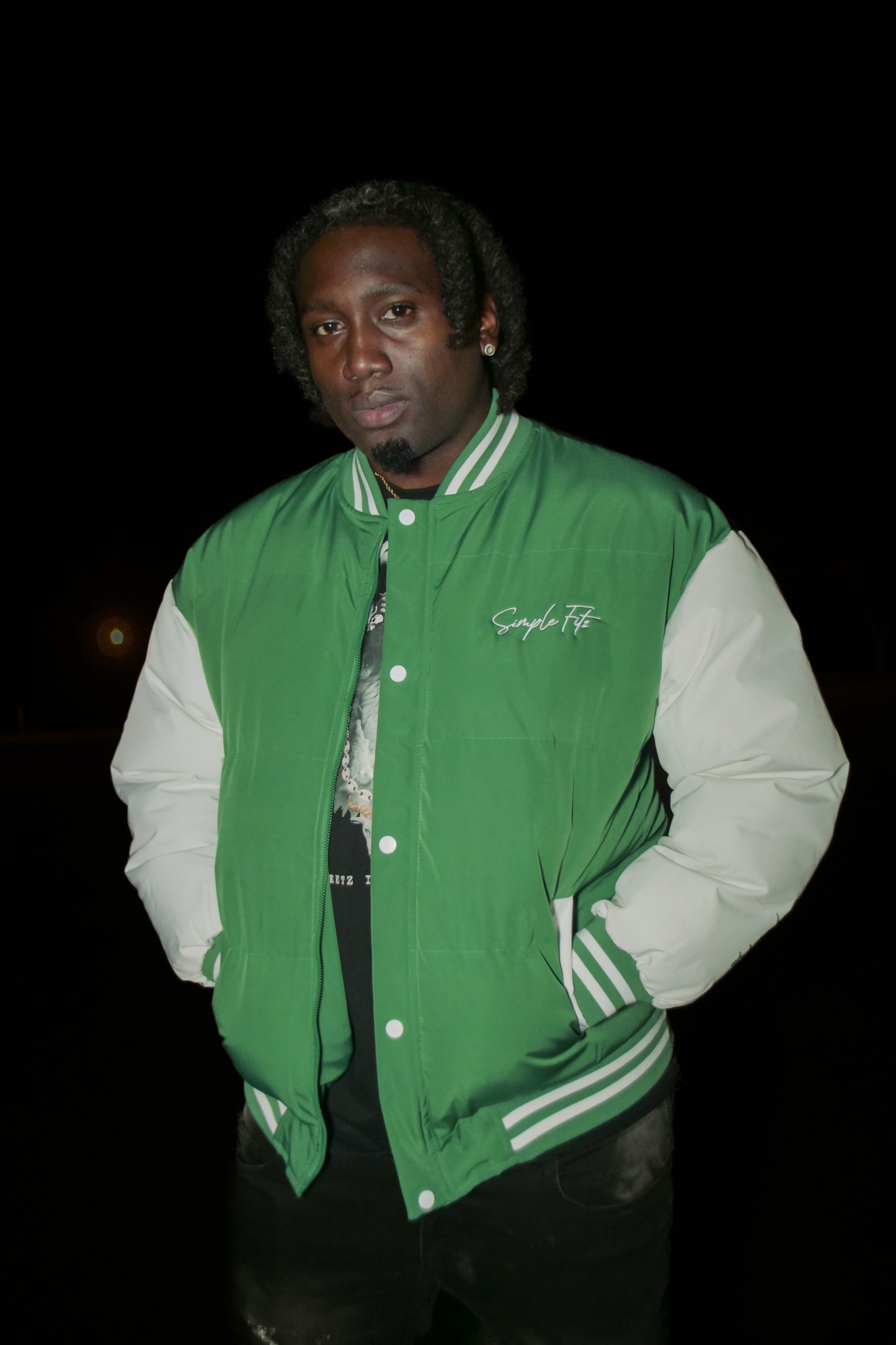 "SIMPLE FITZ" PUFFER JACKET (GREEN)