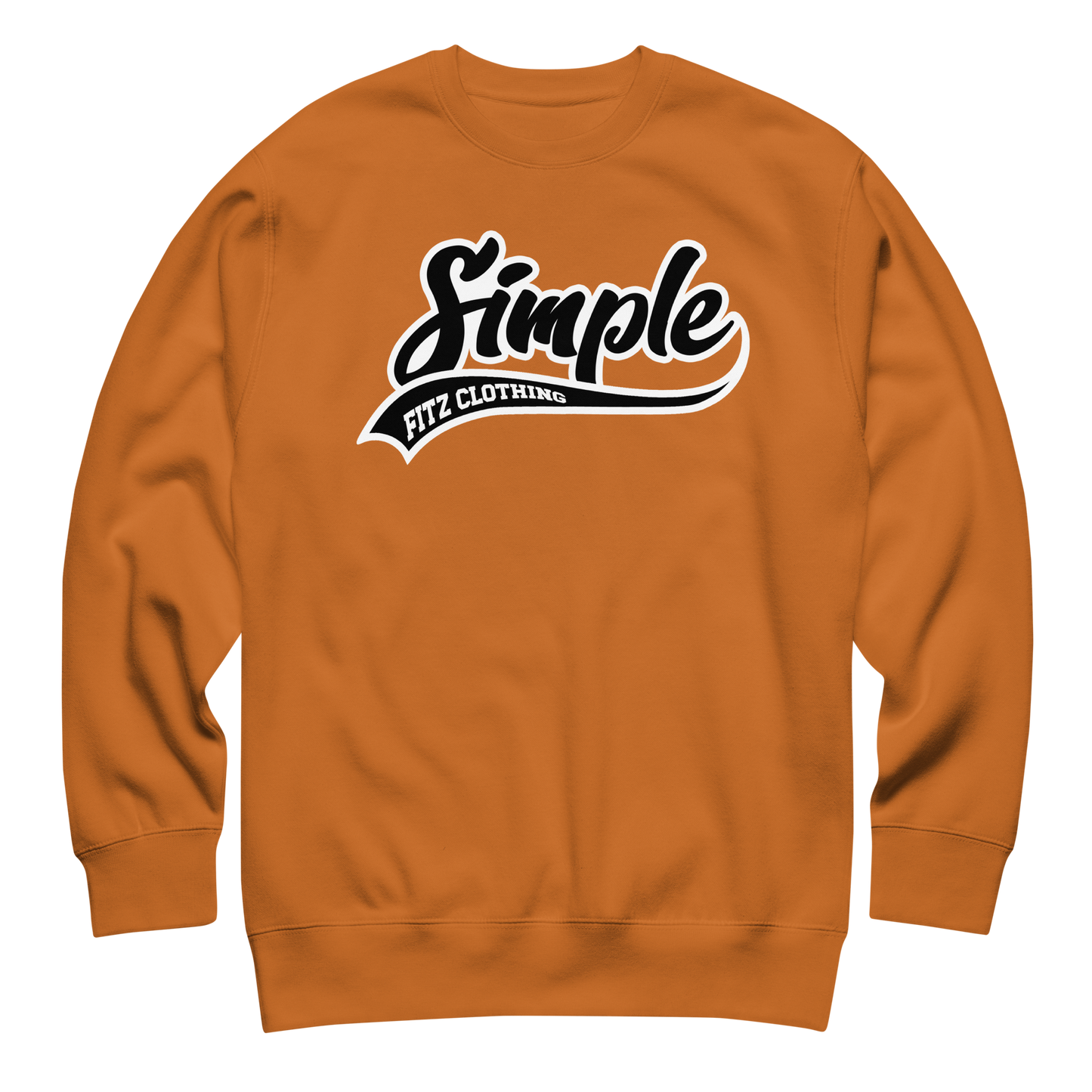 “SIMPLE” CREWNECK (BURNT ORANGE)