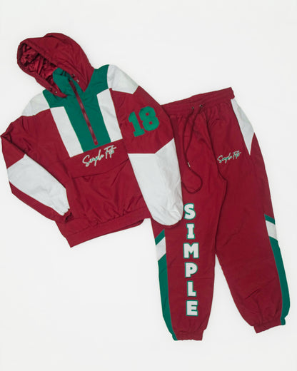 "SIMPLE FITZ" TRACKSUIT (RED/GREEN/WHITE)