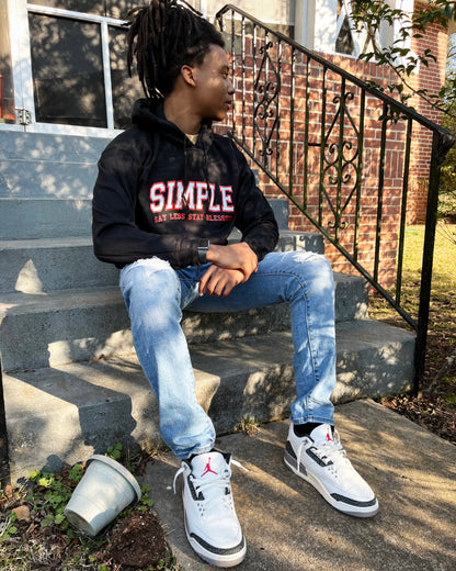 "MOTTO" HOODIE (BLACK/RED)