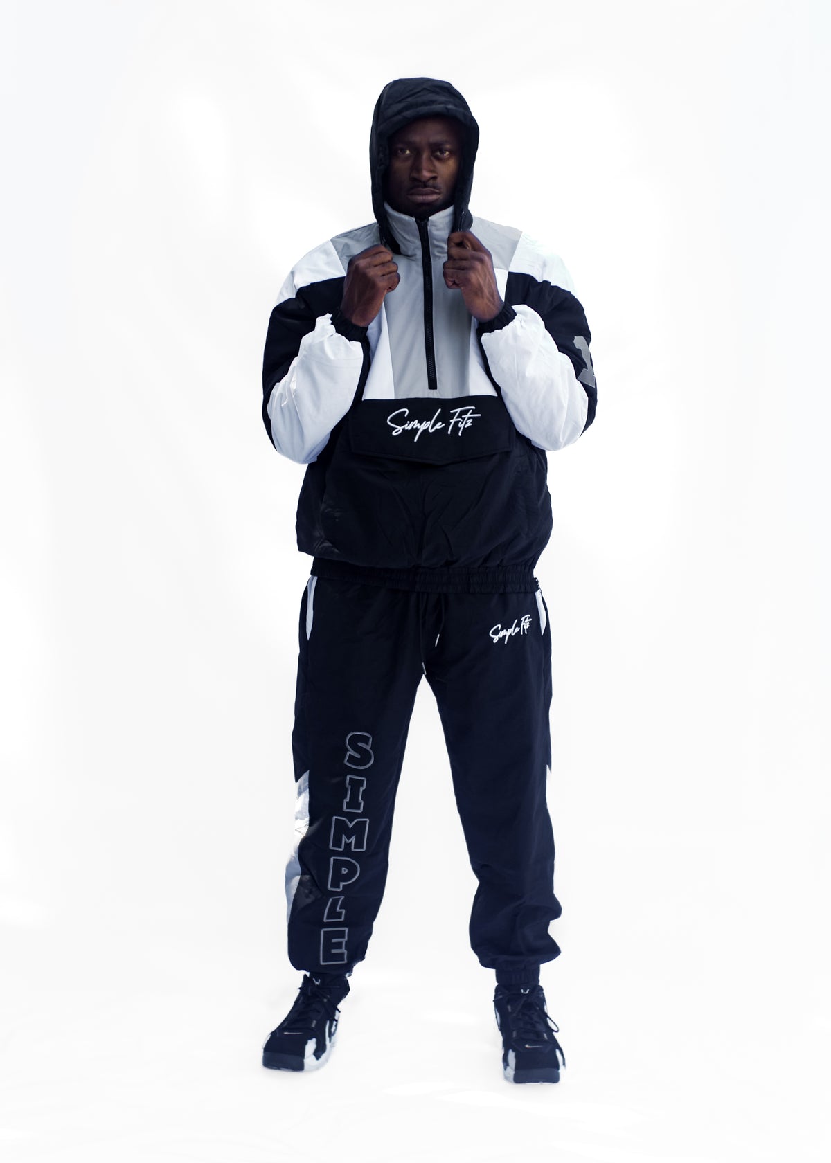 "SIMPLE FITZ" TRACKSUIT (BLACK/WHITE)