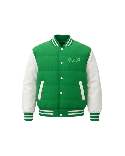 "SIMPLE FITZ" PUFFER JACKET (GREEN)